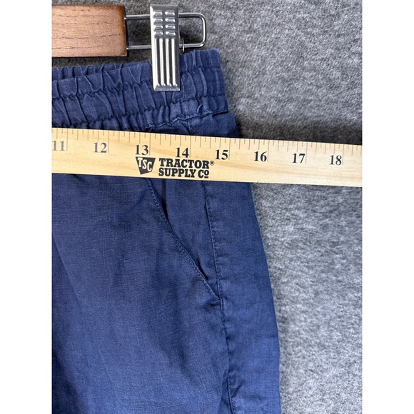 Tommy Bahama Linen Relaxed Fit Drawstring Waist Pants Womens Size XS Blue Cruise - Picture 6 of 13